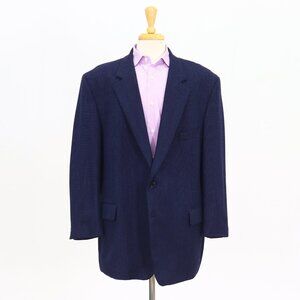 Pronto Uomo 48R Blue Blazer Sport Coat Jacket 2-Button Solid Y097